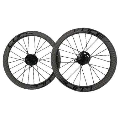 Luce Wheelset Disc Brake Carbon Look Wheelset Sepeda 349mm