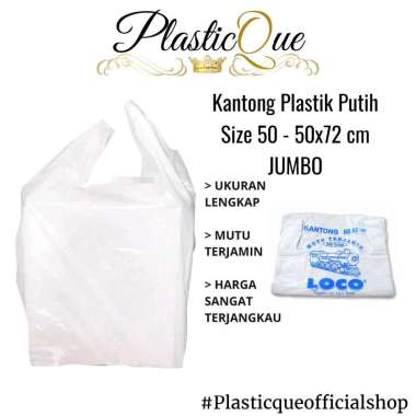 KANTONG PLASTIK KILOAN 500GRAM HD50 50X72 CM HD 50 50X72CM 500 GRAM KRESEK PUTIH SUSU HDPE HD PE TEB
