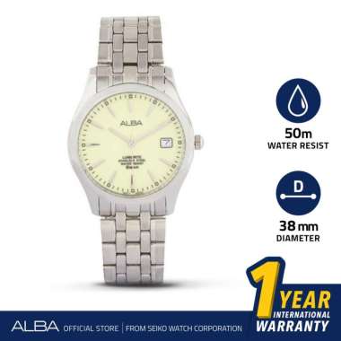 Jam Tangan Stainless Wanita Silver Alba AXHK99 Quartz Analog AXHK99X1 Original Silver