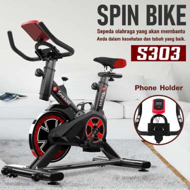 B&G S-303 Sport Spin Bike Sepeda Fitness - Black BLACK