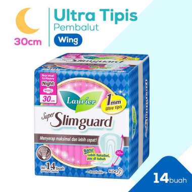 Laurier Super Slimguard Night Ultra Tipis Pembalut Wanita 30 cm - 14 s