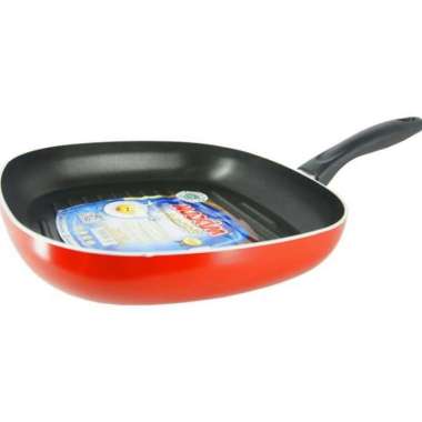 Maxim Valentino Square Grill Teflon 26 cm VAL26GRILL Fry Pan Panggang merah