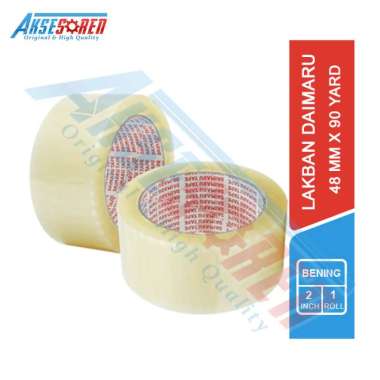 Lakban Bening Daimaru [48 mm x 100 m/ 1 Roll] / Tape OPP Isolasi Selotip Besar Transparan Transparen