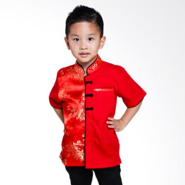 Versail Kids SM8095 Kemeja Cheongsa ... asan Anak Laki-laki - Red