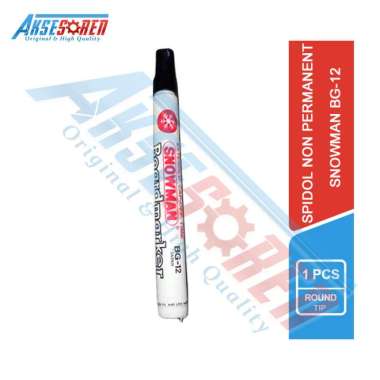 Spidol Papan Tulis Whiteboard Marker Snowman BG-12 [Non Permanen] Hitam
