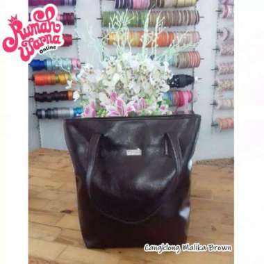 TAS TOTEBAG MALIKA RUMAH WARNA coklat/brown