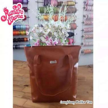 TAS TOTEBAG MALIKA RUMAH WARNA tan