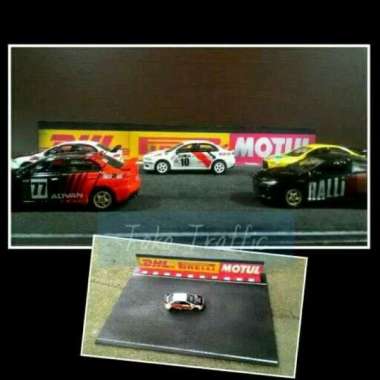 Diorama papercraft Jalan sirkuit Lurus kode 1