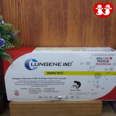 Lungene IND Rapid Swab Test Antigen AKL, Rapid Swap Tes Mandiri Virus - box