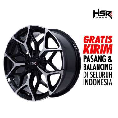 Mobil baleno brio mobilio xenia pakai velg HSR MYTH01 ring 17 Black Machine Face