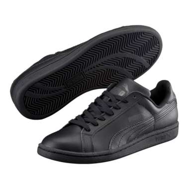 puma smash trainers black