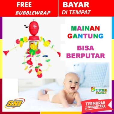 mainan gantung bayi putar musik gantungan 2 3 4 5 6 7 8 9 bulan murah