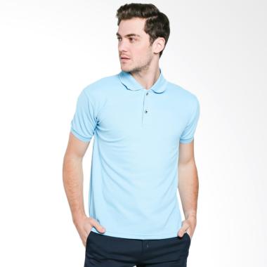 VM Kaos Polos Polo Shirt - Biru Muda M Biru Muda