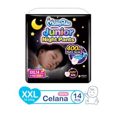 Promo Harga Mamy Poko Pants Junior Night XXL14 14 pcs - Blibli