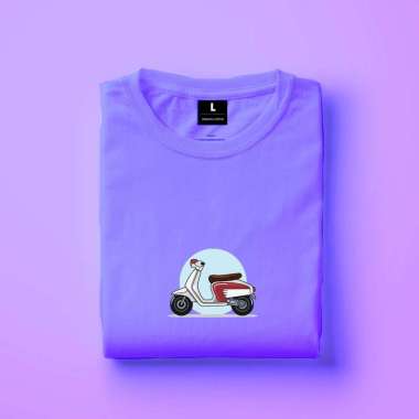 SUPERTEE FASHION PRIA PAKAIAN KAOS POLO PRIA LAMBRETA UNGU MUDA XXL