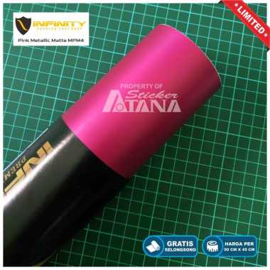 Skotlet Pink Doff Metalik Scotlet Infinity Satin Dop Stiker Meteran Sticker Decal Scotlite Sepeda Mo