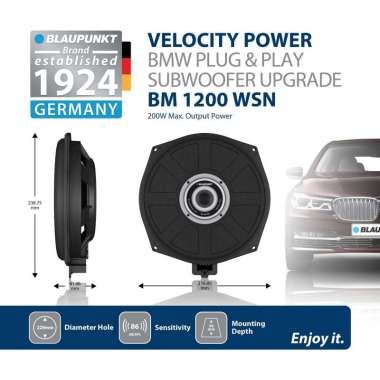 Blaupunkt BM 1200 WSN Subwoofer 8 inch PNP Integrasi Mobil BMW Mini Cooper