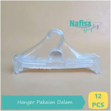 Nafisa Display [12 Pcs] Hanger Setelan Bra Dan Celana Gantungan Pakaian Dalam Kristal HBRA