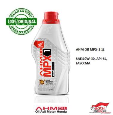 Oli mesin AHM OIL MPX - 1 MPX1 MPX-1 SL 10W-30 JASO MA 1liter asli ori