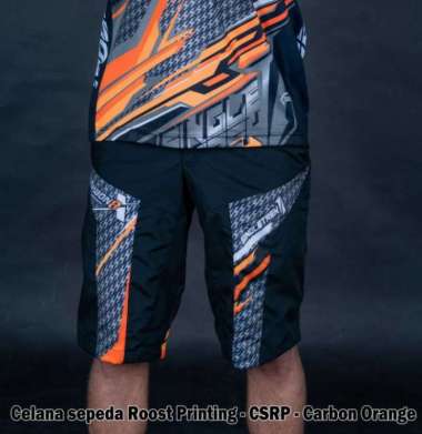 Celana Sepeda Singletrek MTB  Roost Printing - CSRP Carbon Orange XXXL