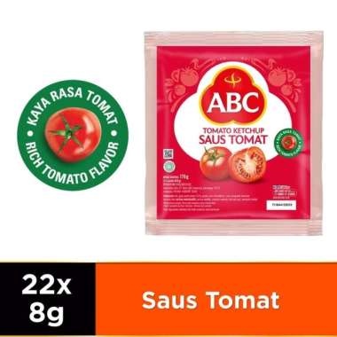 SAUS TOMAT ABC SACHET 8GR ISI 22 PCS TOMATO SAUCE KETCHUP HALAL