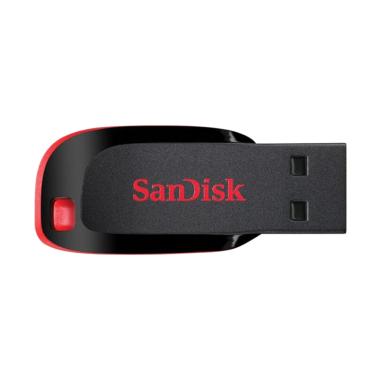 SanDisk CZ50 Cruzer Blade USB 2.0 Flash Drive [16 GB/SDCZ50-016G-B35] Black Red