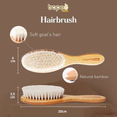 Tropee Bebe Bamboo Hair Brush - Hair Comb - Hair Brush Hair Comb Set - Sisir Rambut Bayi Anak Hair B