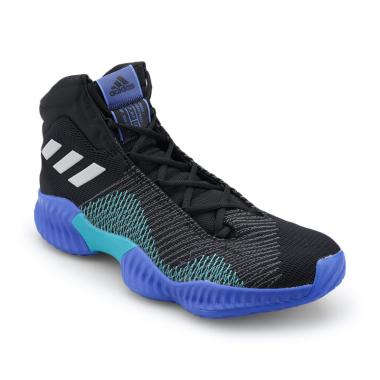 adidas Men Basketball Pro Bounce 2018 Shoes - Black Grey Blue [AH2657]