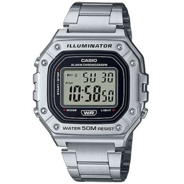 CASIO ORIGINAL - CASIO W-218HD-1AVDF - JAM TANGAN PRIA JAM PRIA NG - STAINLESS CASIO W-218HD-1A W 21