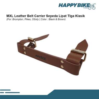MXL Leather Strap Sepeda Belt Folding Bike Tali Genggam Sepeda Brown