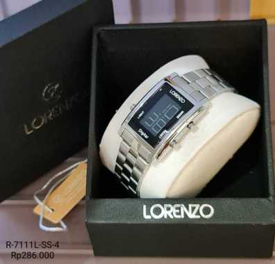 BERGARANSI 100% Jam Tangan Wanita Strap LORENZO ORIGINAL Strap Stainless Steel DIGITAL Water Resista