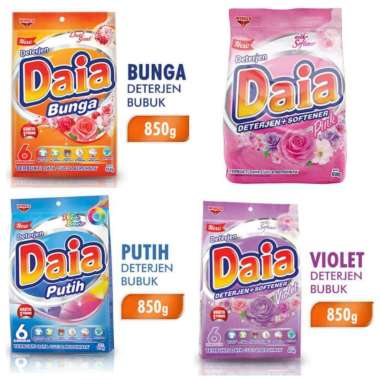 Daia Softener Powder Detergent Bag 850gr / Detergent Bubuk Daia / Sabun Cuci Bubuk