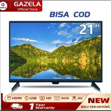 BIG PROMO GAZELA TV LED 21 INCH HD TELEVISI FULL LAYAR MURAH BERKUALITAS