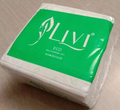 Livi Eco Multipurpose Pop Up 150's / Tissue Restoran Murah / Tisu Tangan / Tisu Kecil putih