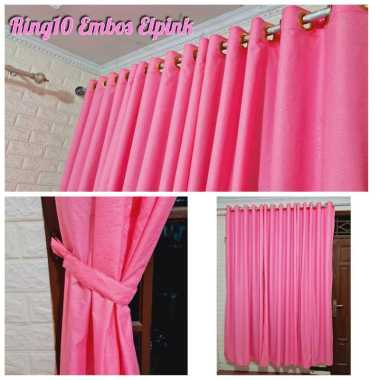 Gorden Pintu Minimalis - Korden Pintu Kamar Smokering PINK
