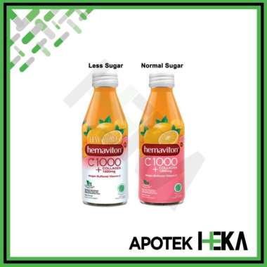 Hemaviton C1000+Collagen 1000mg Botol 150 ml Orange Jeruk Vitamin C Normal Sugar