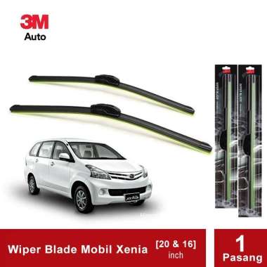 3M Wiper Frameless Mobil Daihatsu Xenia - Ukuran 20 dan 16 inch Hitam