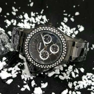 BERGARANSI 100% Jam Tangan Wanita TETONIS ORIGINAL Strap Stainless Steel Chrono Varian T37482 Hitam 