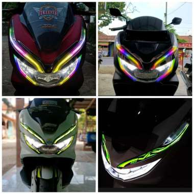 Stiker alis atas bawah honda PCX 150 Kuning