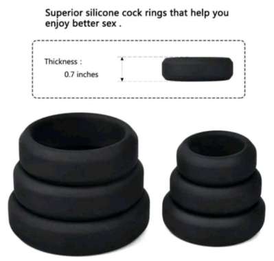 Ring PGODA silicone Delay Ring 6 Ukuran Yang Berbeda 6 pieces