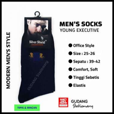 Kaos Kaki Kantor Pria Executive Gray