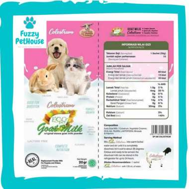Susu kucing Goat Milk Colostrum 20 gr Susu Kitten Milk