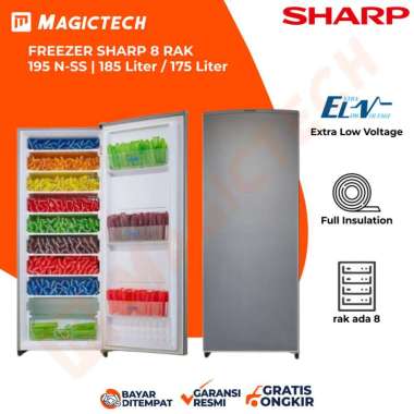 KULKAS FREEZER 1 PINTU SHARP FJM-189N 8 RAK 158L