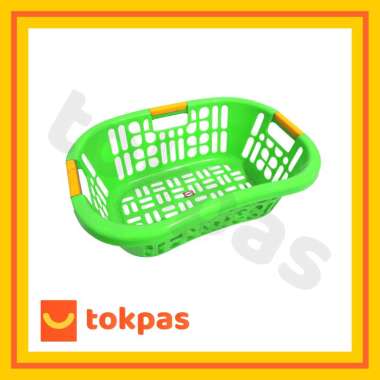Shinpo SIP 225 Keranjang Pakaian Oval Sunshine - Laundry Basket Plastik Hijau