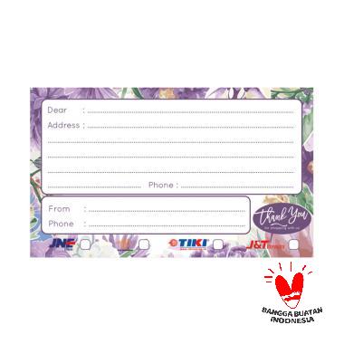 Vingy Home Decor Purple Flower Sticker Shipping Label