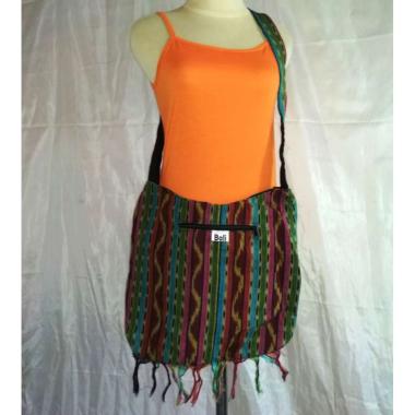 Tas selempang kain blengkat khas bali Hijau