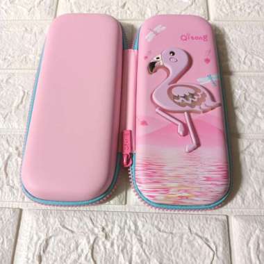 Tempat Pinsil Qitong Flamingo Led Import  Pink