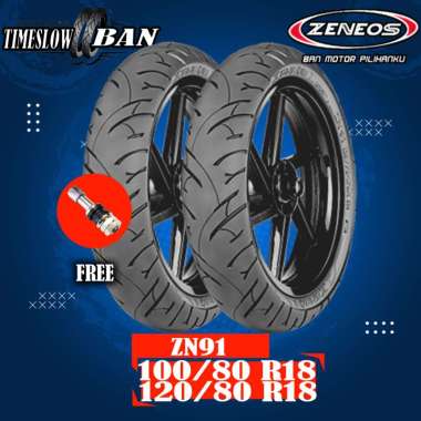 Paket Ban Motor MOGE (Motor Batangan) // ZENEOS ZN91 100/80 - 120/80 Ring 18 Tubeless