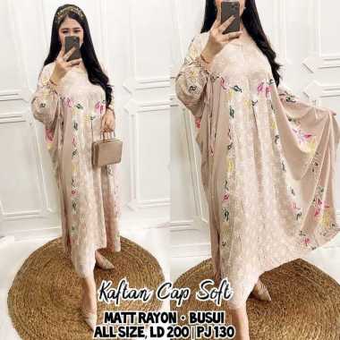 Kaftan Wanita Jumbo Batik Cap Rayon Premium Dress Gamis Bigsize Maxi Dress Kekinian LD 200 cm kaftan