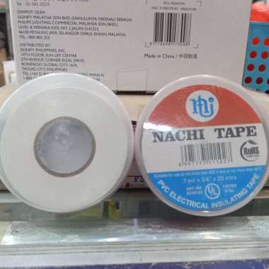 NACHI ISOLASI HITAM / Isolasi Listrik NACHI TAPE PVC Black Warna Warni Merah Biru Hijau Kuning Putih